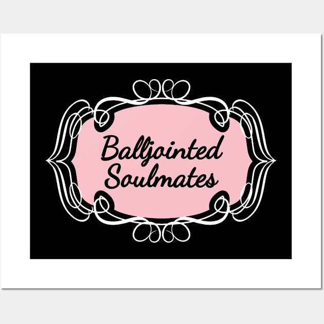 Balljointed Soulmates Design White rose Wall Art by Qwerdenker Music Merch